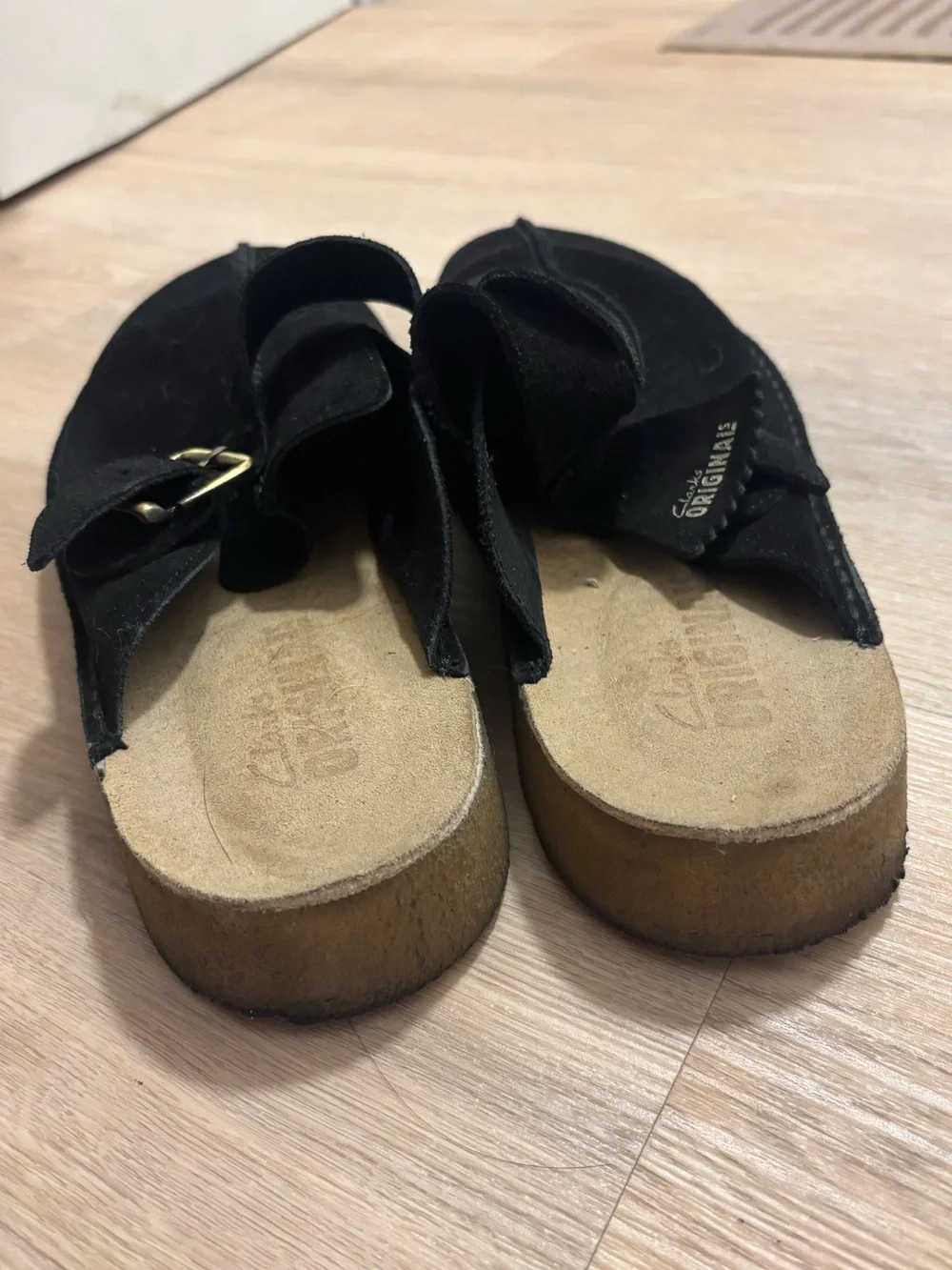Clarks Originals Trek Mule Black Suede